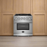 FORNO Massimo 30-Inch Freestanding Gas Range in Stainless Steel - FFSGS6239-30