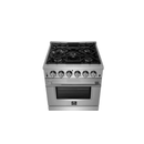 FORNO Massimo 30-Inch Freestanding Gas Range in Stainless Steel - FFSGS6239-30