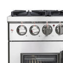 FORNO Massimo 36-Inch Freestanding French Door Dual Fuel Range in Stainless Steel - FFSGS6325-36