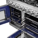 FORNO Massimo 48-Inch Freestanding French Door Gas Range in Stainless Steel - FFSGS6439-48