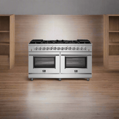 FORNO Massimo 60-Inch Freestanding Dual Fuel Range in Stainless Steel - FFSGS6125-60