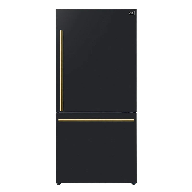 Forno Milano Espresso 31-Inch 17.2 cu. ft. Bottom Freezer Right Swing Door Refrigerator - FFFFD1785-31