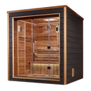 GOLDEN DESIGNS DRAMMEN 3 PERSON OUTDOOR-INDOOR TRADITIONAL STEAM SAUNA - CANADIAN RED CEDAR INTERIOR GDI-8203-01