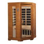 Golden Designs Dynamic 2-Person Corner Low EMF Far Infrared Sauna Heming Edition - DYN-6225-02