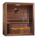 Golden Designs "Forssa Edition" 3-4 Person Indoor Traditional Steam Sauna - Canadian Red Cedar Interior GDI-7203-01