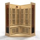 Golden Designs Maxxus 3 Person Corner Low EMF FAR Infrared Carbon Canadian Hemlock Sauna MX-K356-01