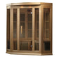 Golden Designs Maxxus 3 Person Corner Low EMF FAR Infrared Carbon Canadian Hemlock Sauna MX-K356-01