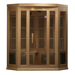 Golden Designs Maxxus 3 Person Corner Low EMF FAR Infrared Carbon Canadian Hemlock Sauna MX-K356-01