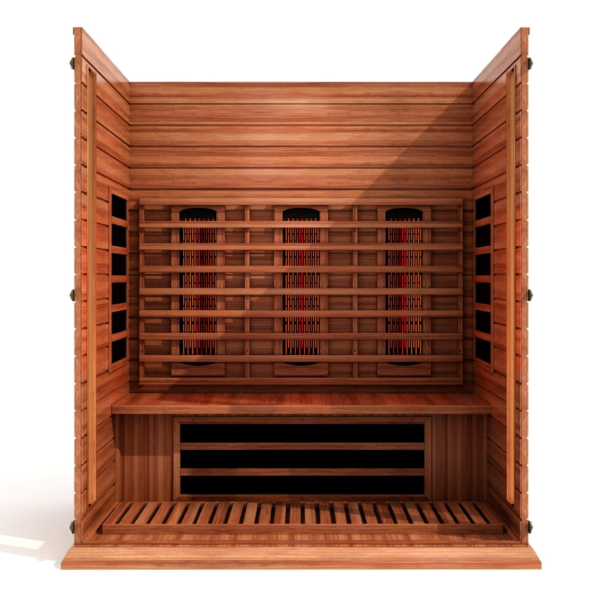 Golden Designs Maxxus 3 Person Full Spectrum Infrared Carbon Canadian Red Cedar Sauna MX-M306-01-FS CED