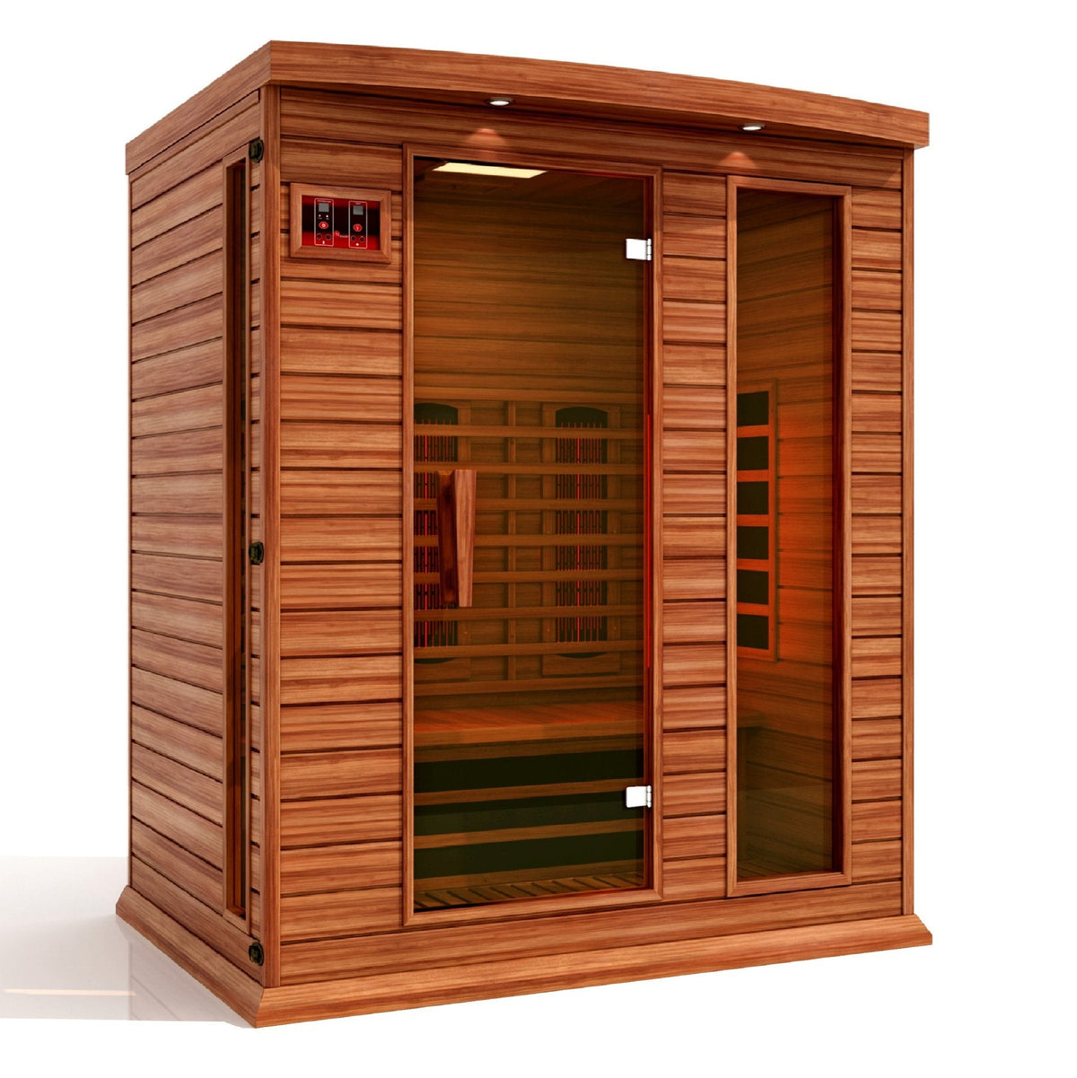 Golden Designs Maxxus 3 Person Full Spectrum Infrared Carbon Canadian Red Cedar Sauna MX-M306-01-FS CED