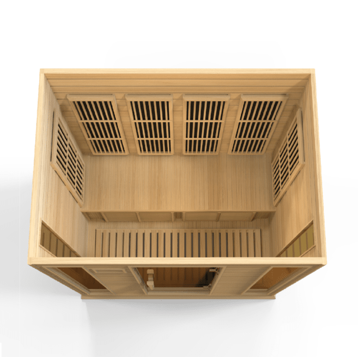 Golden Designs Maxxus 4 Person Low EMF FAR Infrared Carbon Canadian Hemlock Sauna - MX-K406-01