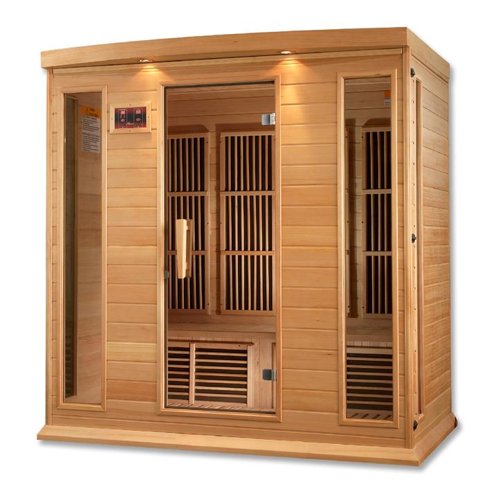 Golden Designs Maxxus 4 Person Low EMF FAR Infrared Carbon Canadian Hemlock Sauna - MX-K406-01