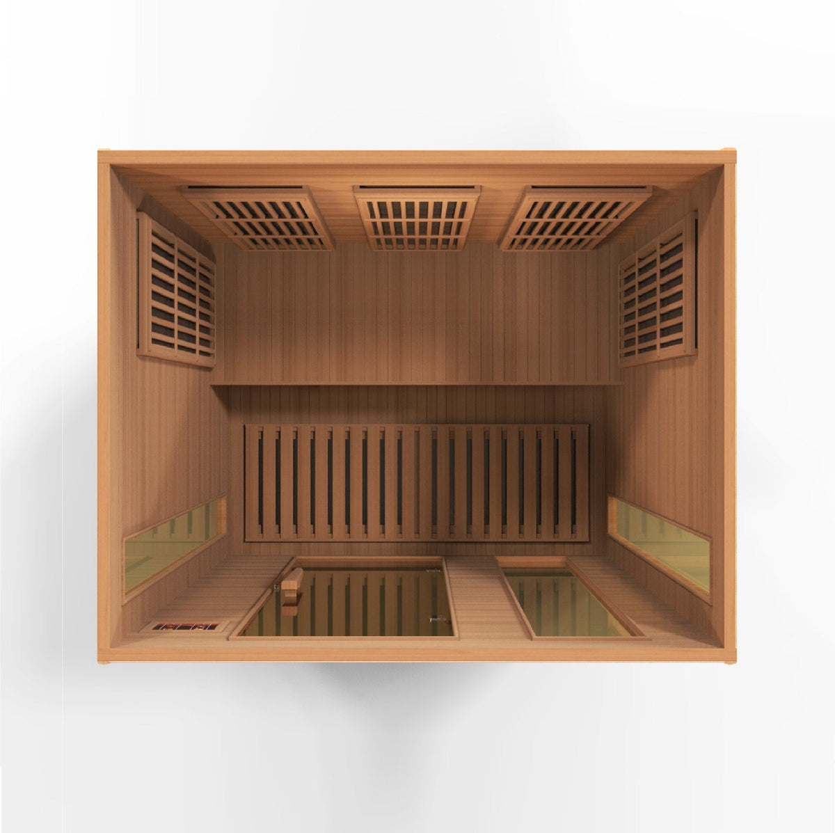 Golden Designs Maxxus "Avignon Edition" 3 Person Near Zero EMF FAR Infrared Carbon Canadian Red Cedar Sauna MX-K306-01-ZF Ced