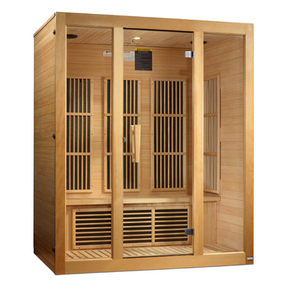 Golden Designs Maxxus "Bellevue" 3 person Low EMF FAR Infrared Carbon Canadian Hemlock Sauna MX-J306-01