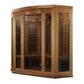 Golden Designs Maxxus "Chaumont Edition" 3 Person Corner Near Zero EMF FAR Infrared Sauna - Canadian Red Cedar - PrimeFair