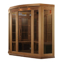 Golden Designs Maxxus "Chaumont Edition" 3 Person Corner Near Zero EMF FAR Infrared Sauna - Canadian Red Cedar - PrimeFair