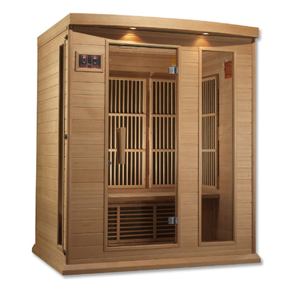 Golden Designs Maxxus Low EMF FAR Infrared Carbon Canadian Hemlock Sauna MX-K306-01