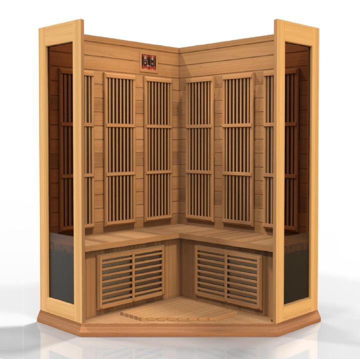 Golden Designs Maxxus Low EMF FAR Infrared Sauna Canadian Red Cedar - MX-K356-01 CED - PrimeFair