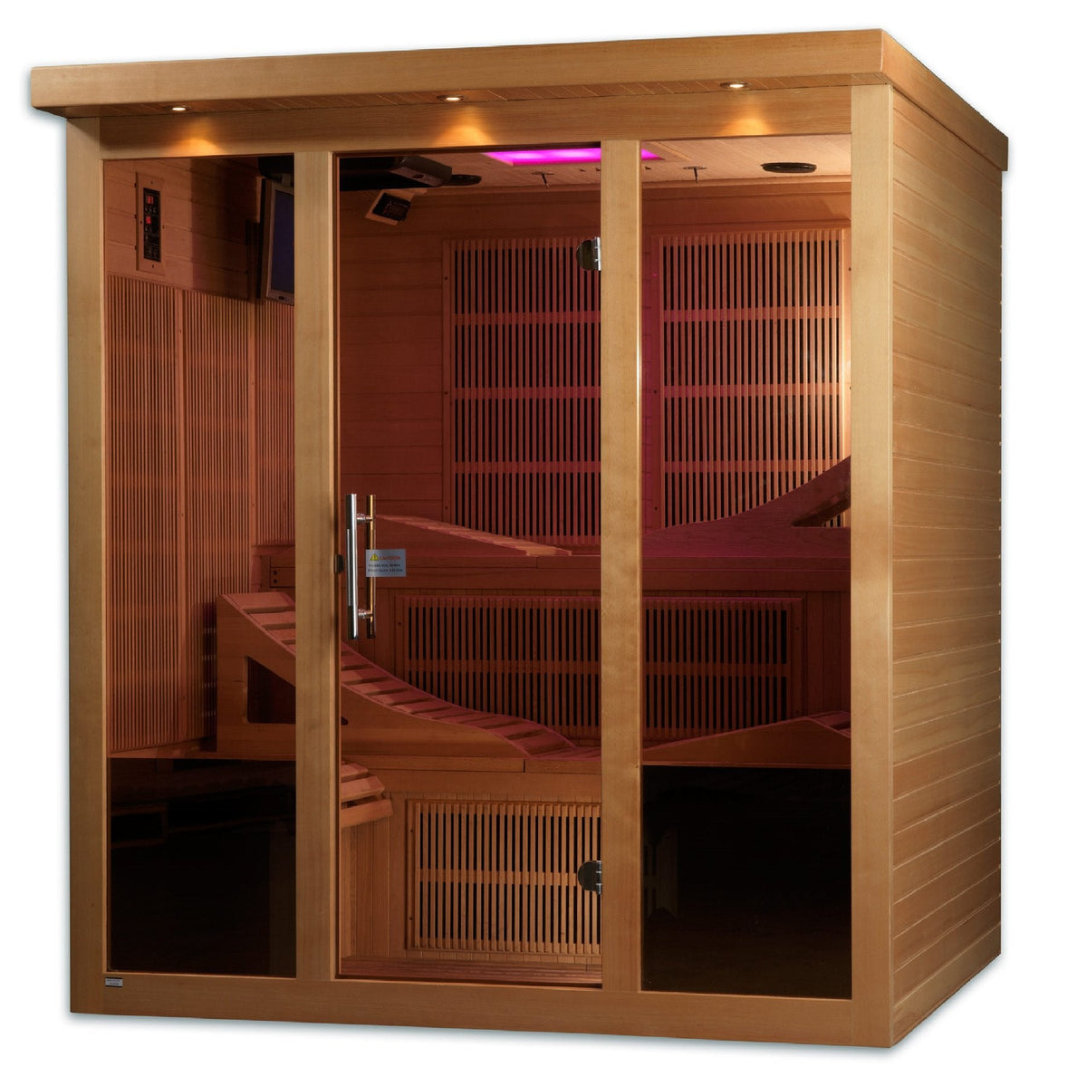 Golden Designs "Monaco Elite" 6-person PureTech Near Zero Far Infrared Sauna Canadian Hemlock - GDI-6996-01