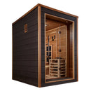 GOLDEN DESIGNS NORA 2 PERSON OUTDOOR-INDOOR PURETECH HYBRID FULL SPECTRUM SAUNA - CANADIAN RED CEDAR INTERIOR GDI-8222-01