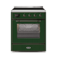 ILVE 30" Majestic II Series Freestanding Electric Single Oven Range with 4 Elements, Triple Glass Cool Door, Convection Oven, TFT Oven Control Display and Child Lock UMI30NE3