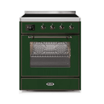 ILVE 30" Majestic II Series Freestanding Electric Single Oven Range with 4 Elements, Triple Glass Cool Door, Convection Oven, TFT Oven Control Display and Child Lock UMI30NE3