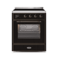 ILVE 30" Majestic II Series Freestanding Electric Single Oven Range with 4 Elements, Triple Glass Cool Door, Convection Oven, TFT Oven Control Display and Child Lock UMI30NE3