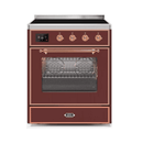 ILVE 30" Majestic II Series Freestanding Electric Single Oven Range with 4 Elements, Triple Glass Cool Door, Convection Oven, TFT Oven Control Display and Child Lock UMI30NE3