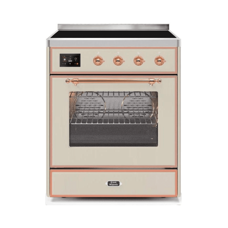 ILVE 30" Majestic II Series Freestanding Electric Single Oven Range with 4 Elements, Triple Glass Cool Door, Convection Oven, TFT Oven Control Display and Child Lock UMI30NE3