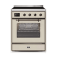 ILVE 30" Majestic II Series Freestanding Electric Single Oven Range with 4 Elements, Triple Glass Cool Door, Convection Oven, TFT Oven Control Display and Child Lock UMI30NE3