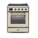ILVE 30" Majestic II Series Freestanding Electric Single Oven Range with 4 Elements, Triple Glass Cool Door, Convection Oven, TFT Oven Control Display and Child Lock UMI30NE3
