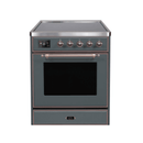 ILVE 30" Majestic II Series Freestanding Electric Single Oven Range with 4 Elements, Triple Glass Cool Door, Convection Oven, TFT Oven Control Display and Child Lock UMI30NE3