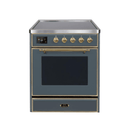 ILVE 30" Majestic II Series Freestanding Electric Single Oven Range with 4 Elements, Triple Glass Cool Door, Convection Oven, TFT Oven Control Display and Child Lock UMI30NE3