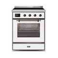 ILVE 30" Majestic II Series Freestanding Electric Single Oven Range with 4 Elements, Triple Glass Cool Door, Convection Oven, TFT Oven Control Display and Child Lock UMI30NE3