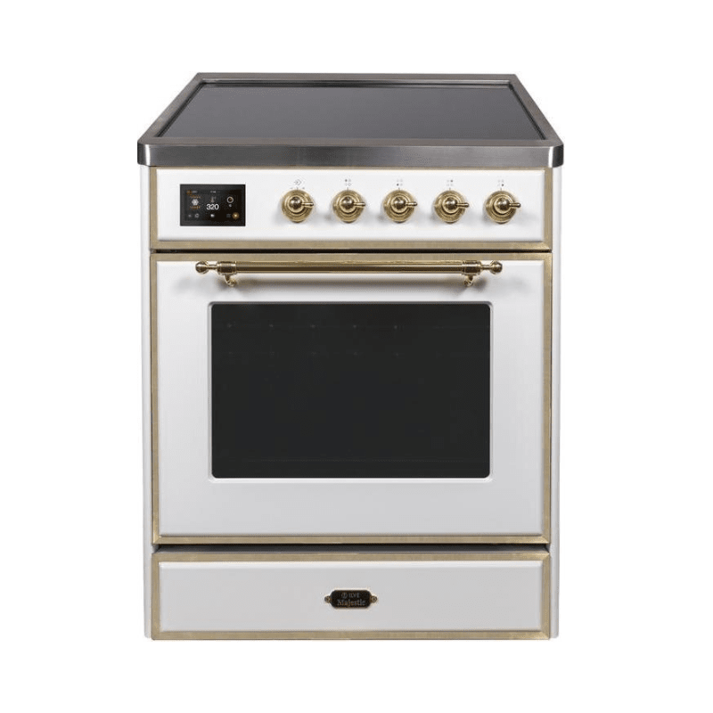 ILVE 30" Majestic II Series Freestanding Electric Single Oven Range with 4 Elements, Triple Glass Cool Door, Convection Oven, TFT Oven Control Display and Child Lock UMI30NE3