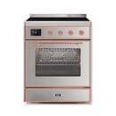 ILVE 30" Majestic II Series Freestanding Electric Single Oven Range with 4 Elements, Triple Glass Cool Door, Convection Oven, TFT Oven Control Display and Child Lock UMI30NE3