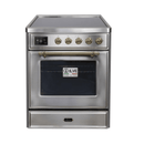 ILVE 30" Majestic II Series Freestanding Electric Single Oven Range with 4 Elements, Triple Glass Cool Door, Convection Oven, TFT Oven Control Display and Child Lock UMI30NE3