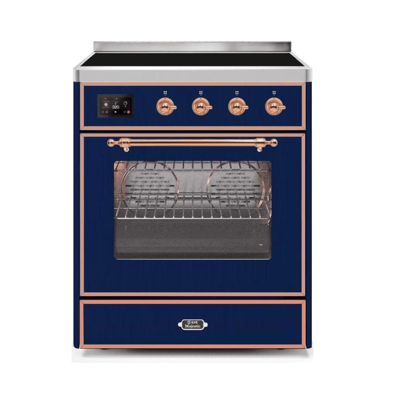 ILVE 30" Majestic II Series Freestanding Electric Single Oven Range with 4 Elements, Triple Glass Cool Door, Convection Oven, TFT Oven Control Display and Child Lock UMI30NE3