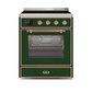 ILVE 30" Majestic II Series Freestanding Electric Single Oven Range with 4 Elements, Triple Glass Cool Door, Convection Oven, TFT Oven Control Display and Child Lock UMI30NE3
