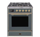 ILVE 30" Majestic II Series Gas Burner and Electric Oven Range with 5 Sealed Burners UM30DNE3