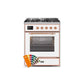 ILVE 30" Majestic II Series Gas Burner and Electric Oven Range with 5 Sealed Burners UM30DNE3