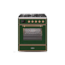 ILVE 30" Majestic II Series Gas Burner and Electric Oven Range with 5 Sealed Burners UM30DNE3