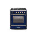 ILVE 30" Majestic II Series Gas Burner and Electric Oven Range with 5 Sealed Burners UM30DNE3