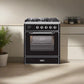 ILVE 30" Majestic II Series Gas Burner and Electric Oven Range with 5 Sealed Burners UM30DNE3
