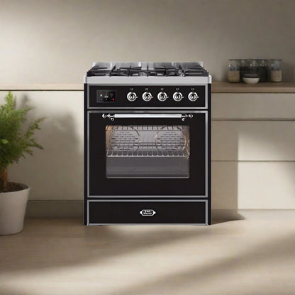 ILVE 30" Majestic II Series Gas Burner and Electric Oven Range with 5 Sealed Burners UM30DNE3