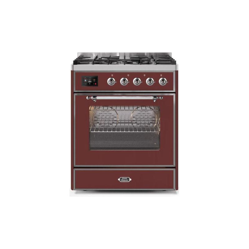 ILVE 30" Majestic II Series Gas Burner and Electric Oven Range with 5 Sealed Burners UM30DNE3
