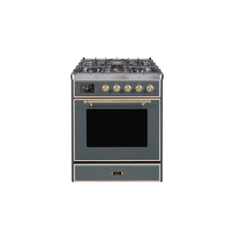 ILVE 30" Majestic II Series Gas Burner and Electric Oven Range with 5 Sealed Burners UM30DNE3