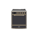 ILVE 30" Majestic II Series Induction Range with 4 Elements 2.3 cu. ft. Total Oven Capacity TFT Oven Control Display UMI30QNE3
