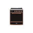 ILVE 30" Majestic II Series Induction Range with 4 Elements 2.3 cu. ft. Total Oven Capacity TFT Oven Control Display UMI30QNE3