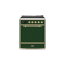 ILVE 30" Majestic II Series Induction Range with 4 Elements 2.3 cu. ft. Total Oven Capacity TFT Oven Control Display UMI30QNE3